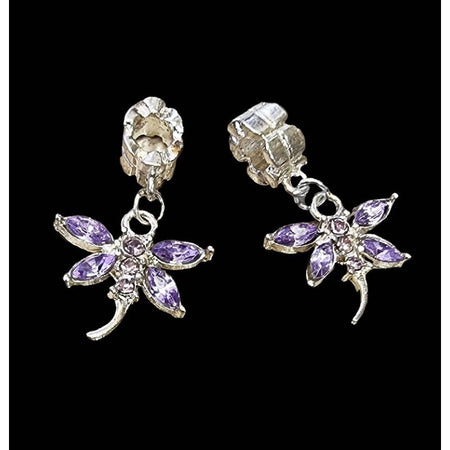 Easy style Anhänger Libelle Strasssteinchen violett 1 Stück