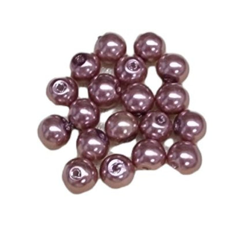 Glasperle puderrosa Perlenschimmer 8mm 20 Stück
