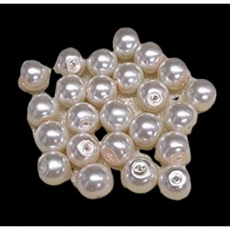 Glasperle light Apricot Perlenschimmer 8mm 20 Stück