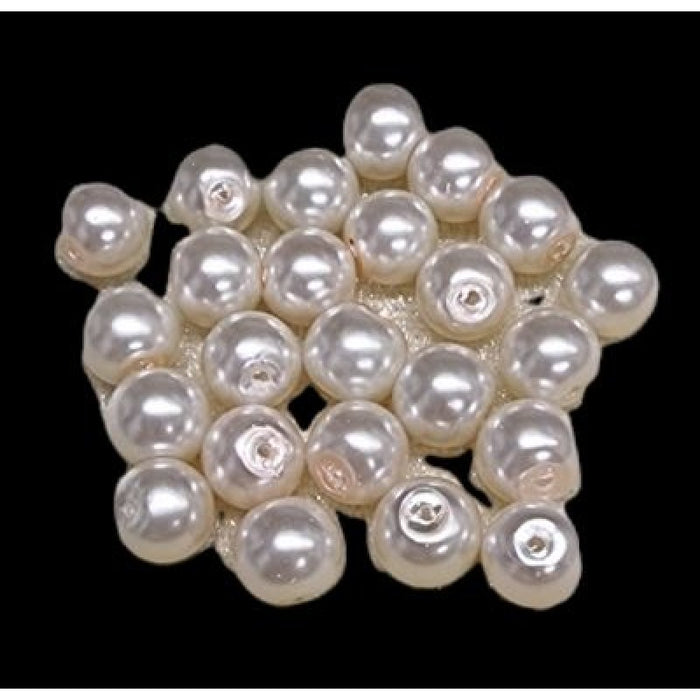 Glasperle light Apricot Perlenschimmer 8mm 20 Stück