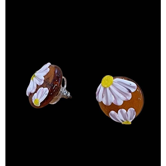 Ohrstecker Ch-Stahl Gänseblümchen Topas Swissmade – Bild 2
