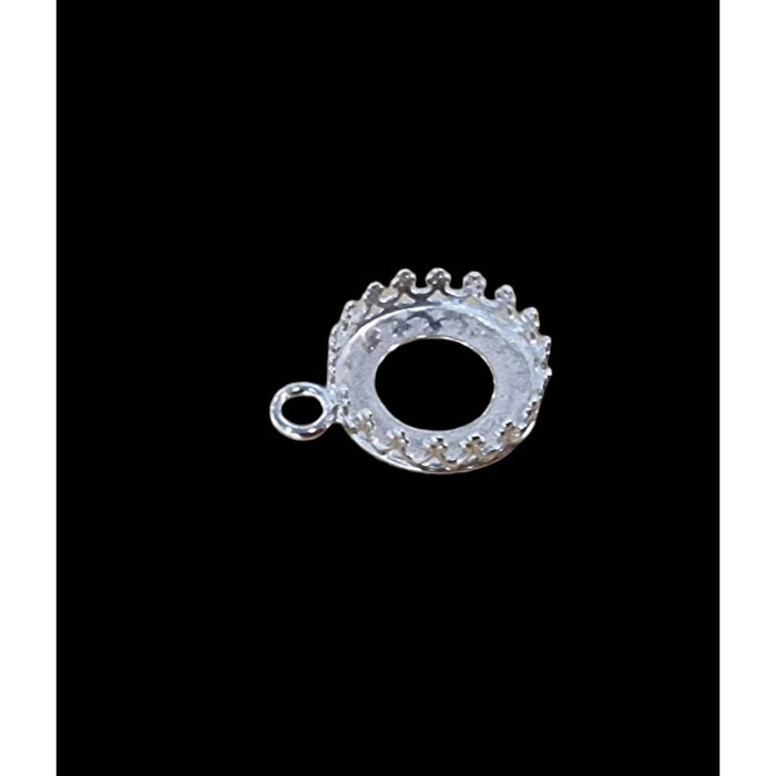 Kronen Schälchen Argentium® 925 Silber 8mm 1 stk.