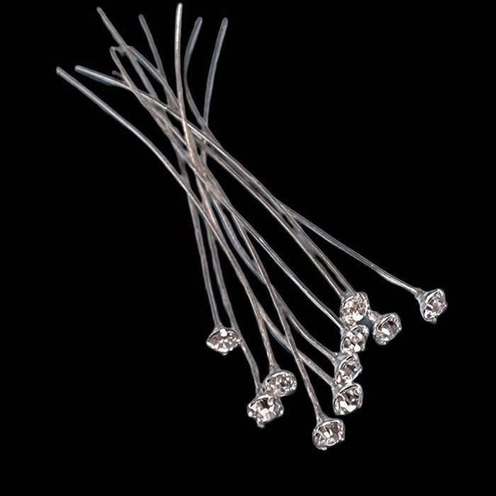 Stift mit Strass 60x3mm Ø 0.5mm 10stk