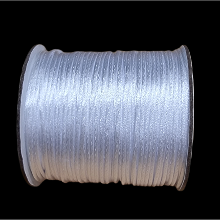 Satinband weiss 1mm rund 1Rolle/60m