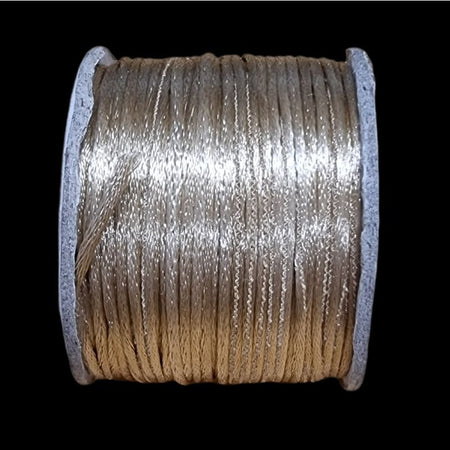 Satinband sand ca. 1.5mm rund 1Rolle/60m