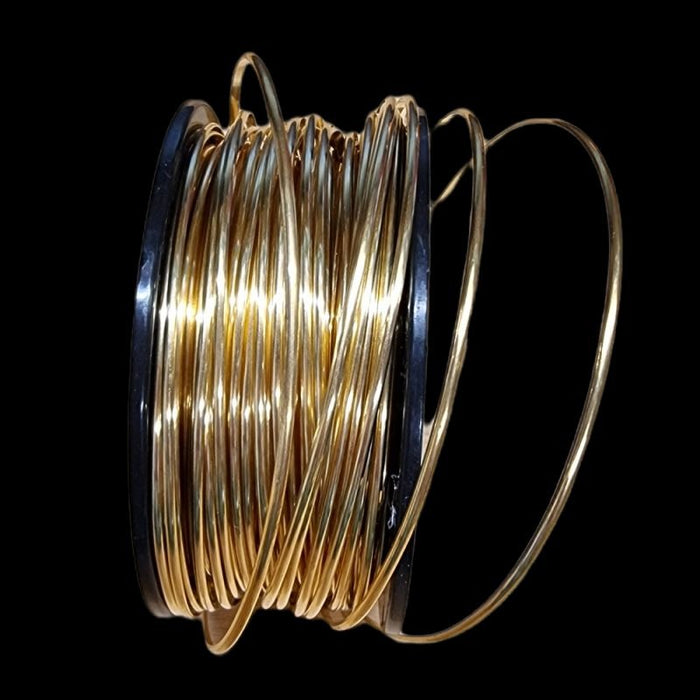 Draht Messing halbrund 12GA (2,05mm) 1m
