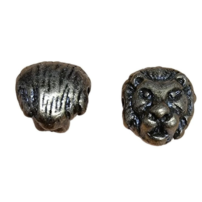 Löwenkopf 13x12x8mm antik bronzef. 1 Stück