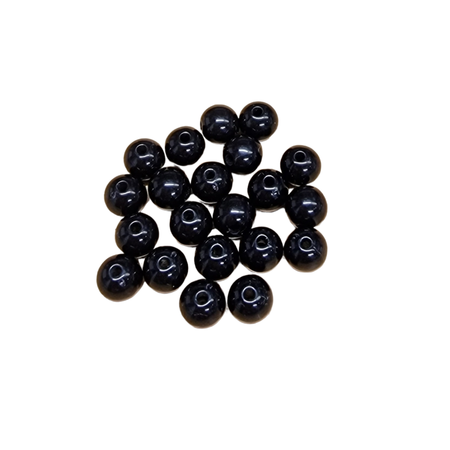Acryl Perlen schwarz 8mm 50stk