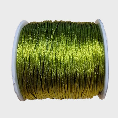 Satinband olivgrün 1mm rund 1Rolle/64m