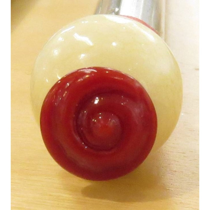 Fourchette à fondue à viande avec bouton en verre torsadé fait main, 1 pièce