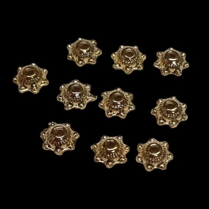 Perlenkappe Sternli mini 5,5x2mm goldfarben 10 Stück