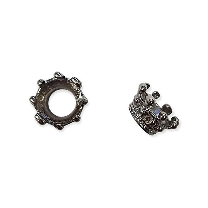 Krone 13x7mm platinfarben 1 Stück