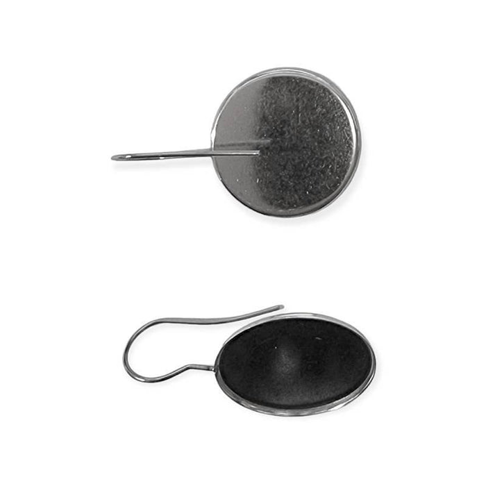Ohrhaken Edelstahl mit 20mm Platte 1 Paar