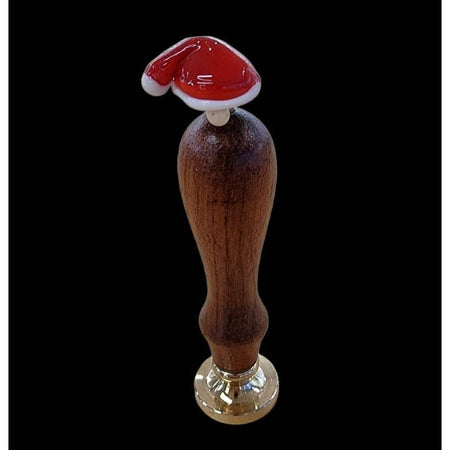 Holzpetschaft mit Glas Zwerg ohne Sigel