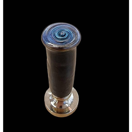 Glaspetschaft Unikat Schwarz Metallico Swirl ohne Sigel