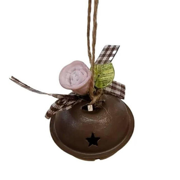 Glöggli mit Handgefertigter Röschen und Blatt aus Glas 1 Stk