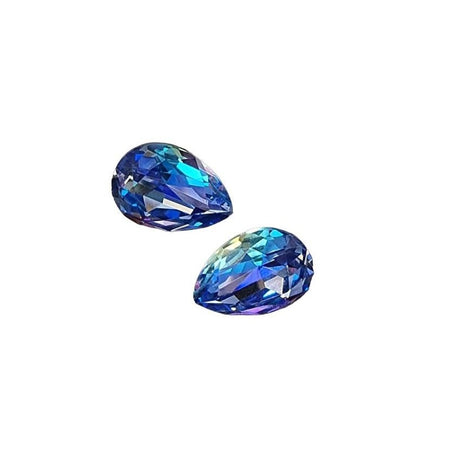 Rivoli Tropfen blau violett 14x10mm 1 Stück