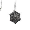 Kette Silberanhänger Schneeflocke mit Zirkon handgemacht