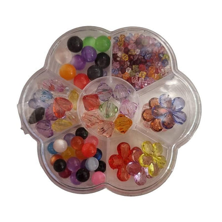 Set Kinder Acryl Perlen mit Blumen zum Basteln