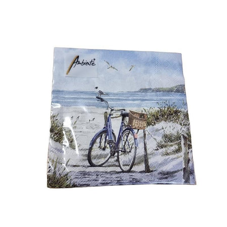 Serviette Fahrrad Meer Sommer 25x25mm