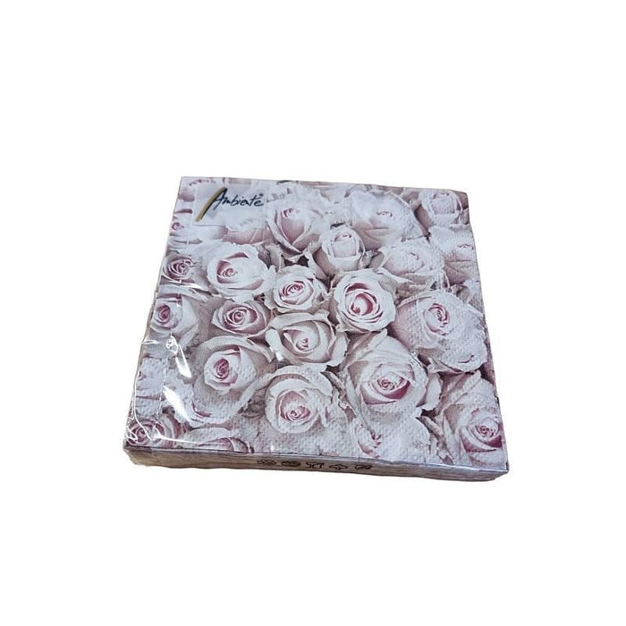 Serviette Romantic Rose 25x25mm