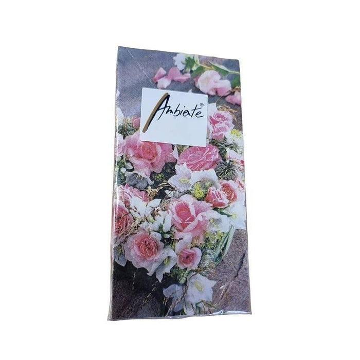 Taschentücher Rosenbouquet 21,5 x 22 cm