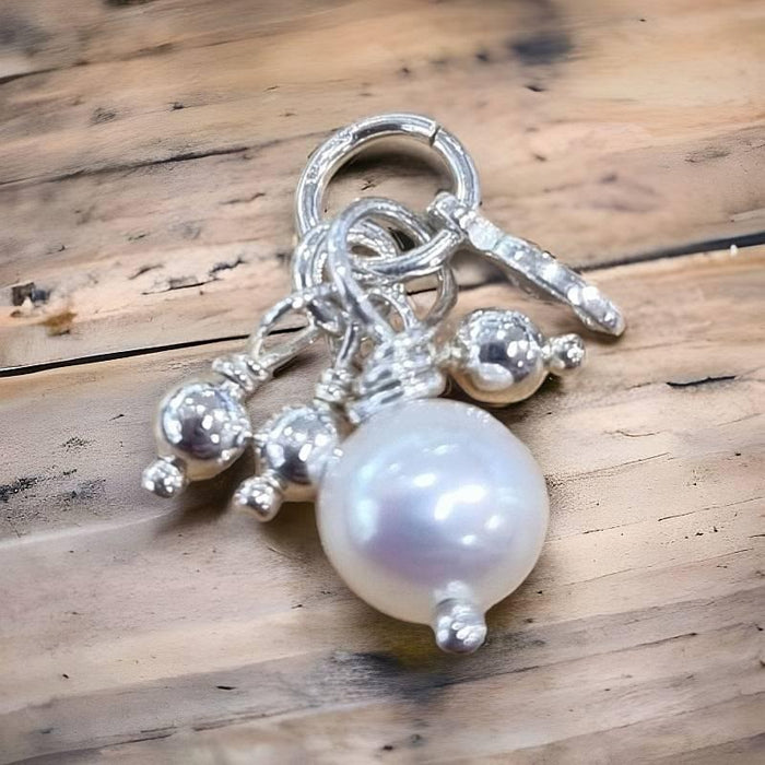 Anhänger Charm mit Süsswasserperle  Silber 925 1 Stk. – Bild 2