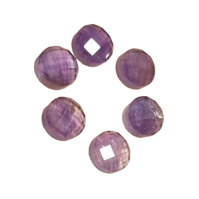 Cabochon Amethyst Rosecut rund ca. 8mm 1 Stk.