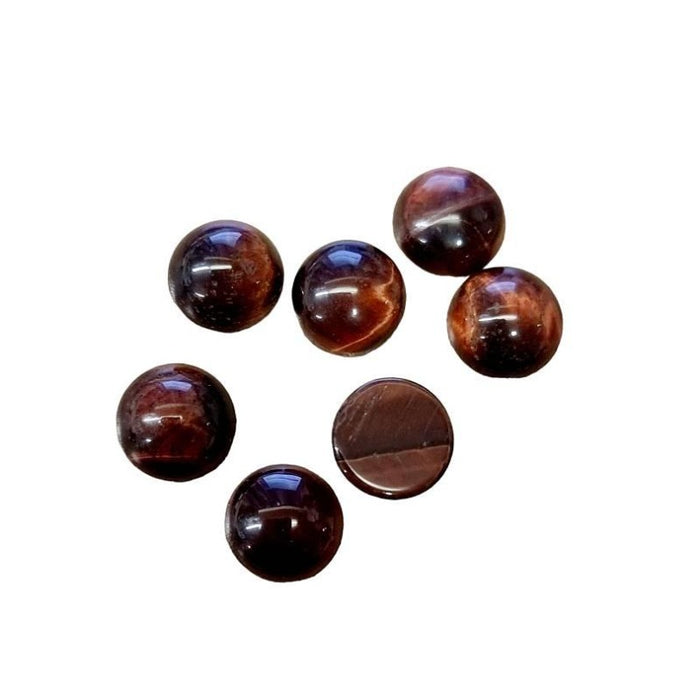Cabochon rotes Tigerauge rund ca. 12mm 1 Stk.