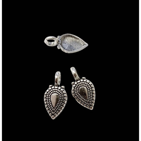 Klebe Öse "Arwen " versilbert 18x9x6mm  10 Stück