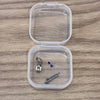 Bastel-Set Ohrstecker Edelstahl mit  2mm Zirkon zum Wählen 1 Paar