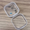 Bastel-Set Ohrstecker Edelstahl mit  3mm Zirkon zum Wählen 1 Paar