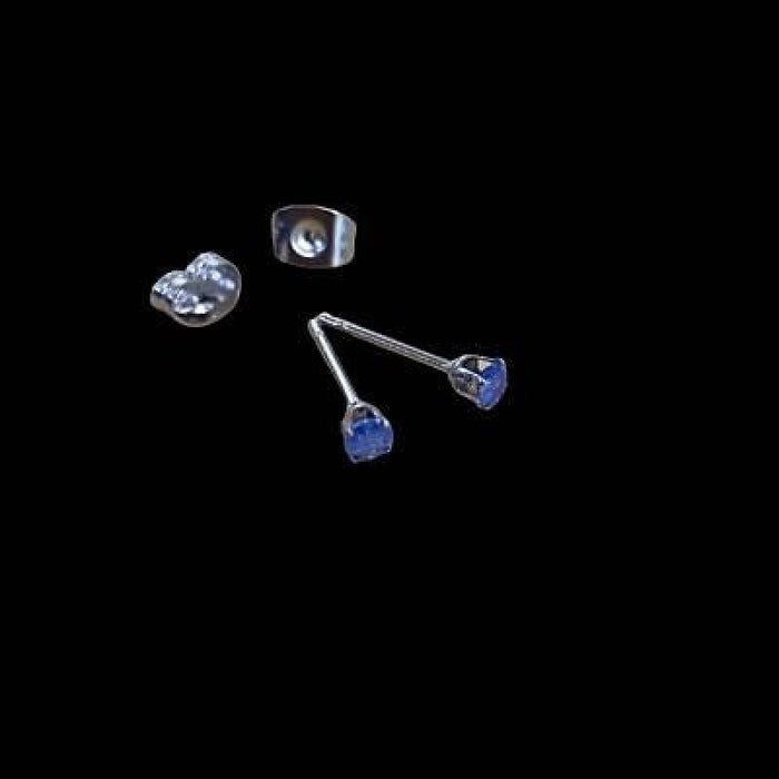 Kit de création de boucles d'oreilles en acier inoxydable avec zircon de 3 mm au choix, 1 paire