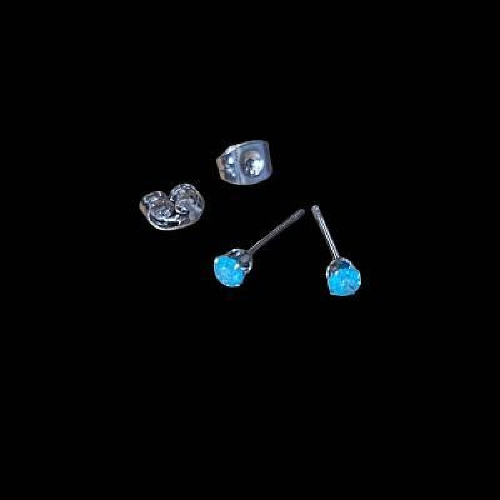 Kit de création de boucles d'oreilles en acier inoxydable avec zircon de 3 mm au choix, 1 paire