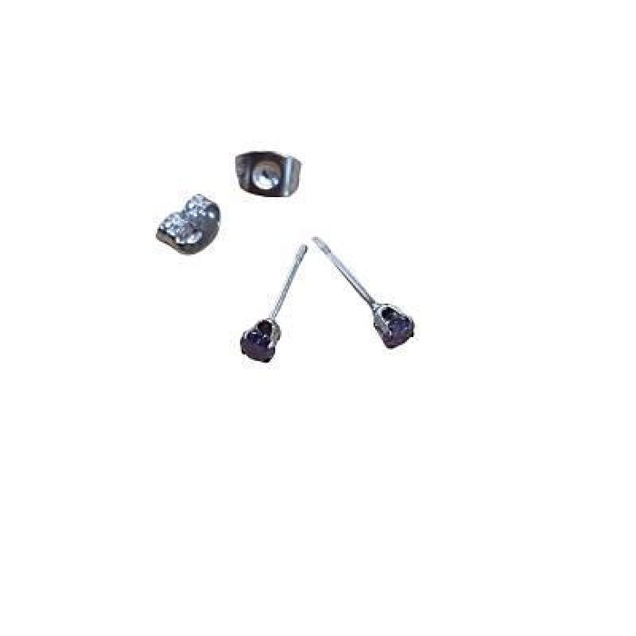 Kit de création de boucles d'oreilles en acier inoxydable avec zircon de 3 mm au choix, 1 paire