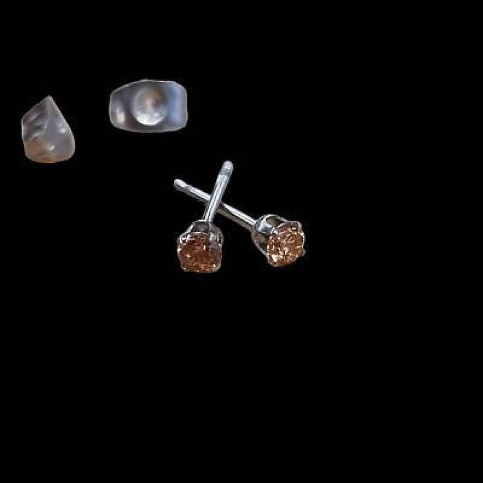 Kit de création de boucles d'oreilles en acier inoxydable avec zircon de 3 mm au choix, 1 paire