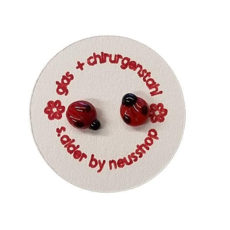 Ohrstecker Chirurgenstahl Marienkäferli  handgemacht