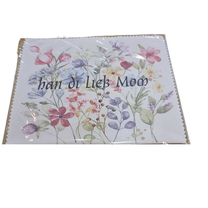 Brillentuch 15x18cm bedruckt "Han di lieb Mom" 1 Stk