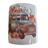 Kaffee Tasse Blumen Trucker bedruckt  1 Stk – Bild 2