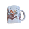 Kaffee Tasse Blumen Trucker bedruckt  1 Stk