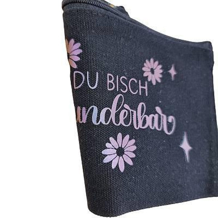 Täschchen ca 21x12cm beplotted "Du bisch wunderbar" weiss  1 Stk – Bild 2