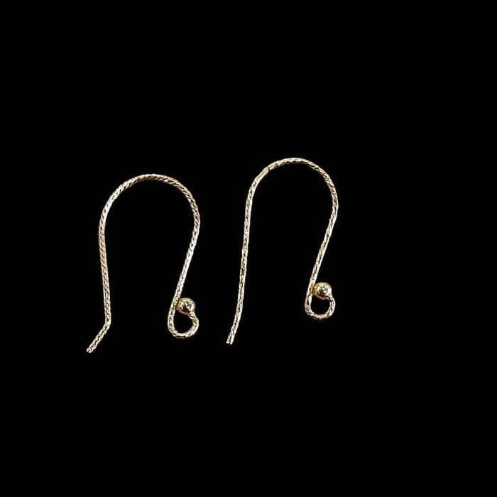 Ohrfeder 925 Silber vergoldet 14K "vermeil" 2 Stück