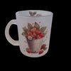 Glas Tasse matt Erdbeeren rundum bedruckt  1 Stk