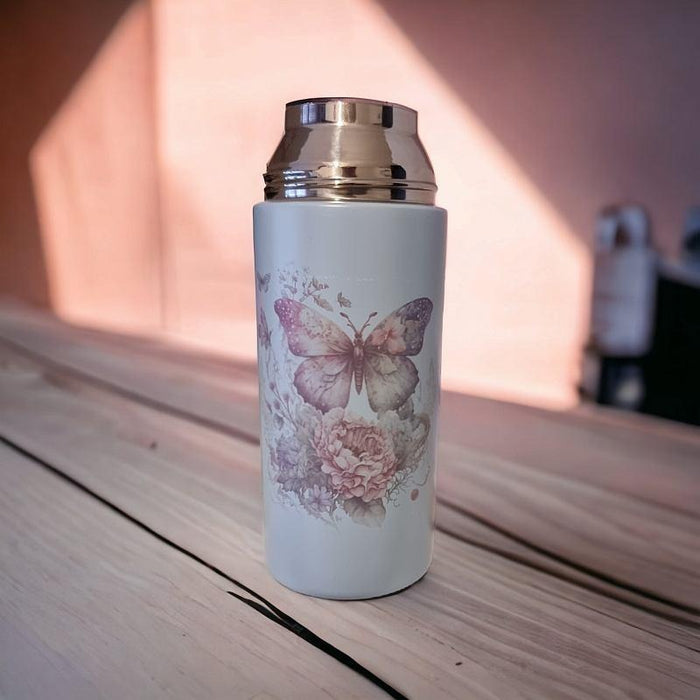 Thermosflasche Schmetterling auf hellblau 350ml 1 Stk