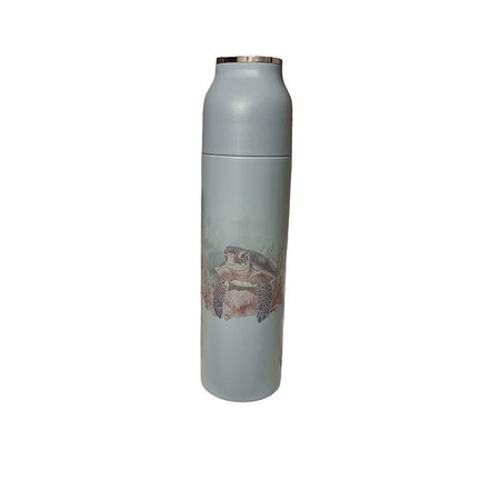 Thermosflasche Wasser Schildkröte auf hellblau 500ml 1 Stk – Bild 2
