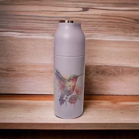 Thermosflasche Kolibri auf lila 350ml 1 Stk