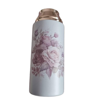 Thermosflasche Rosen Thermosflasche Rosen auf blau doppelseitig mag dein Kaffee 350ml 1 Stk – Bild 2