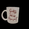 Glas Tasse matt Frau mit Schmetterlinge rundum bedruckt  1 Stk – Bild 2