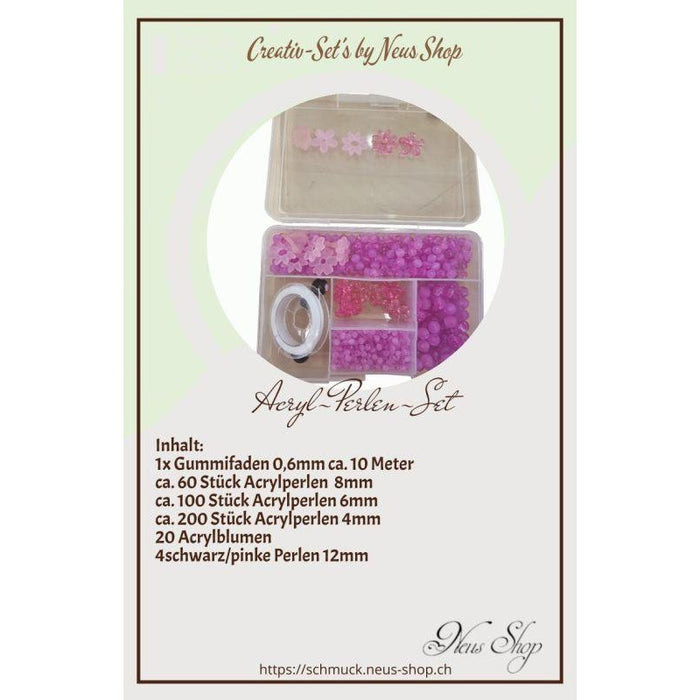 Acryl-Perlen Set pink
