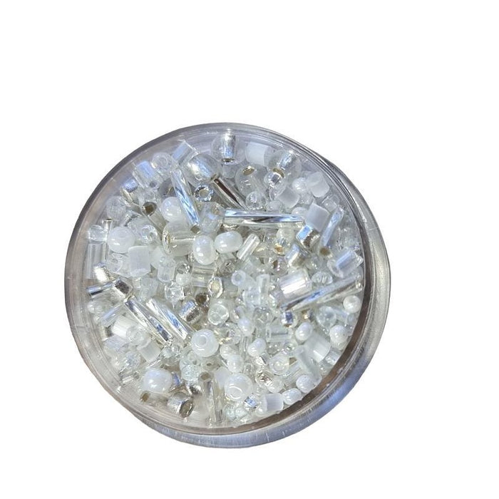 Rocailles mix weiss 2-4mm ca. 17gr.